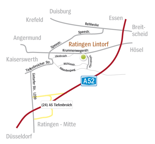 Anfahrt YS-Kosmetik Ratingen